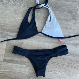 Victoria secret black and white bikini